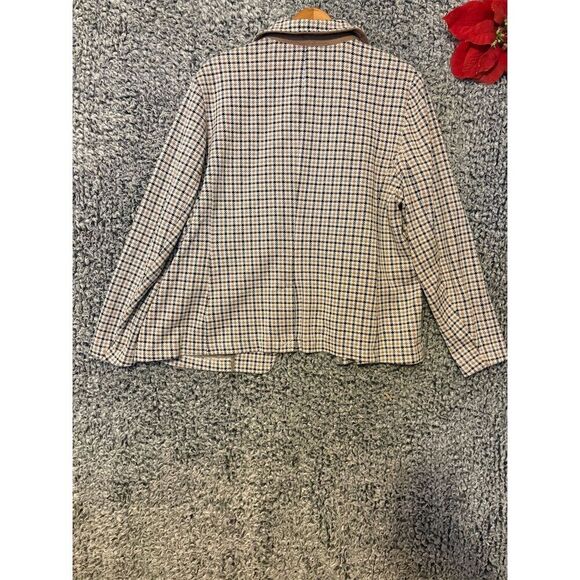 Lands' End Women's XL Checkered Blazer Multicolor Basic Jacket - Picture 7 of 9